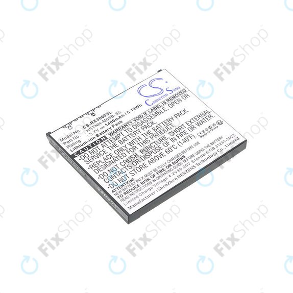 Bateria do HP Compaq iPAQ rx3000, rx3115, rx3700, hx2110, hx2790, 1400mAh, Li-Ion, 3.7V, HSTNH-M03B-SS, HQ