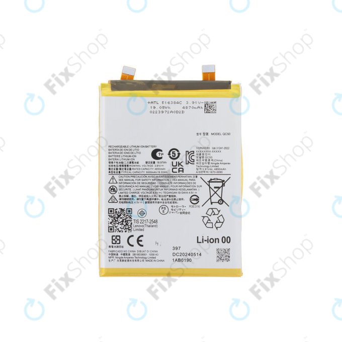 Bateria do Motorola Edge 50 Fusion, Edge (2024), QC50, 5000mAh
