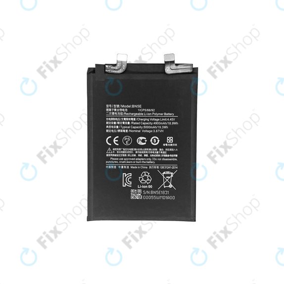 Bateria do Xiaomi Poco X4 Pro 5G, Redmi Note 11 Pro 4G, Redmi Note 11 Pro 5G, BN5E, 5000mAh