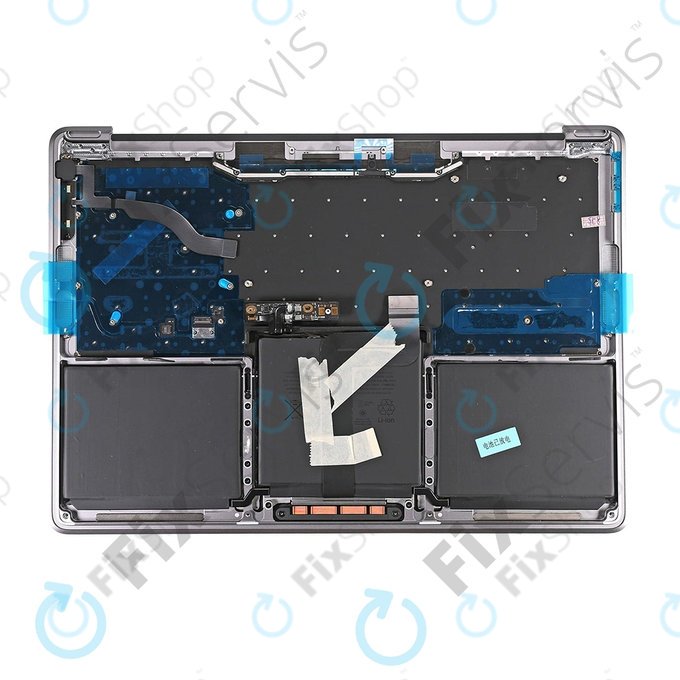Górna ramka klawiatury z klawiaturą US, mikrofonem, trackpadem i głośnikami do MacBook Pro 13" A1708 (Late 2016 - Mid 2017), Srebrny, Silver
