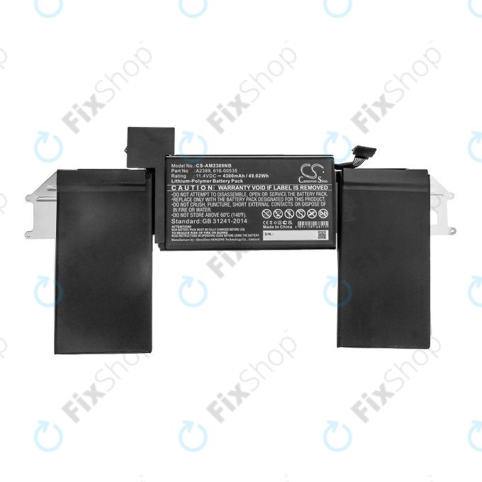 Bateria do MacBook Air 13" A2337 (2020), 4300mAh, HQ