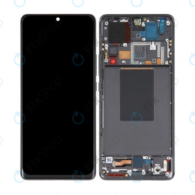 Wyświetlacz OLED do Xiaomi 12 Pro 2201122C, 2201122G, Ekran dotykowy z ramką, Czarny, Black