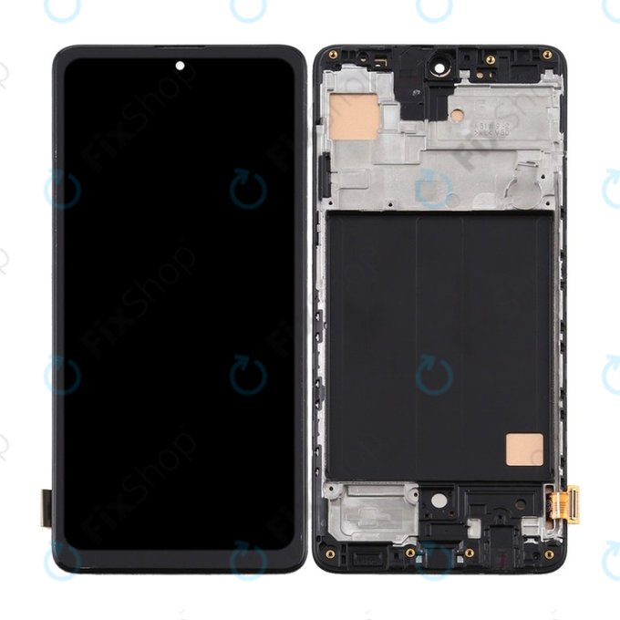 Wyświetlacz OLED do Samsung A51 A515F, Ekran dotykowy z ramką