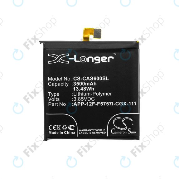 Bateria dla Caterpillar CAT S60, 3500mAh, Li-Pol, 3.85 V, APP-12F-F5757I-CGX-111, HQ