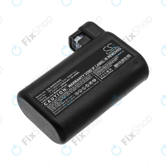 Bateria do AEG RX-seria, Electrolux E, P-seria, S91-0400410-SU2, OSBP72LI, OSBP72LI25, Li-Ion, 7,2V 3400mAh, HQ