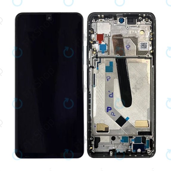 Wyświetlacz do Xiaomi Mi 11i M2012K11G, Ekran dotykowy z ramką, Czarny, Black, TFT