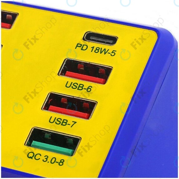 Stacja ladujaca USB z USB-C, USB 3.0 & Ladowarka bezprzewodowa Mechanic iCharge 8 Pro