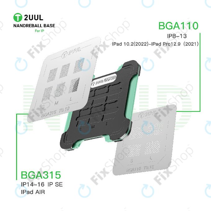 Magnetyczna podstawa do reballingu NAND, dwustronna, 2UUL BH16