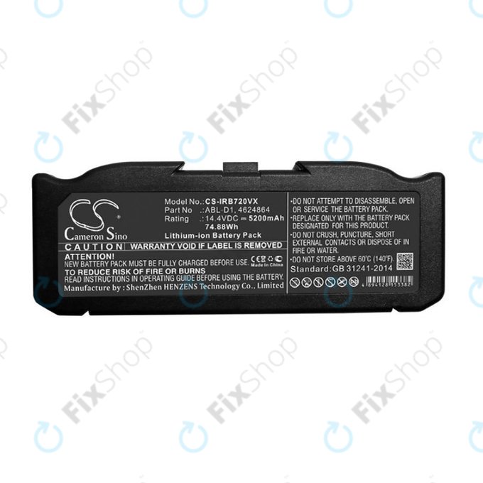 Bateria do iRobot Roomba e-seria, i-seria, ABL-D1, 4624864, ABL-D2, Li-Ion, 14,4V 5200mAh, HQ