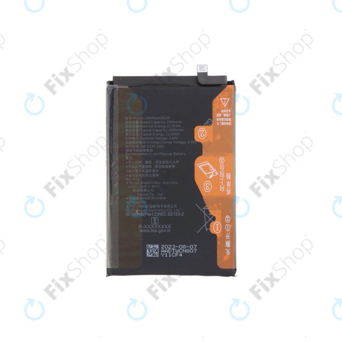 Bateria do Honor X7b, HB4966A2EGW, 6000mAh