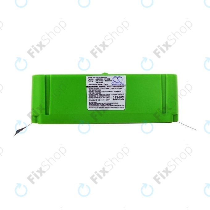 Bateria do iRobot Roomba 600, 800, 900-seria, 4502233, 4374392, 2130LI, Li-Ion, 14,4V 5200mAh, HQ