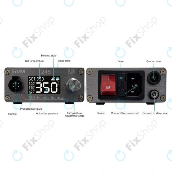 Stacja lutownicza na gorące powietrze do napraw elektroniki, Quick 859D+