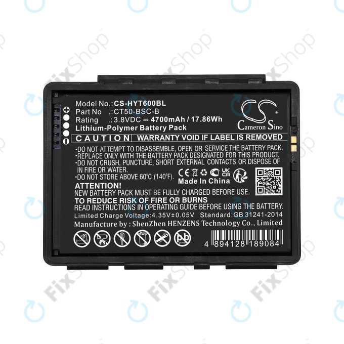 Bateria do Honeywell CT50, Dolphin CT60, 4700mAh, Li-Pol, 3.8V, CT50-BSC-B, HQ