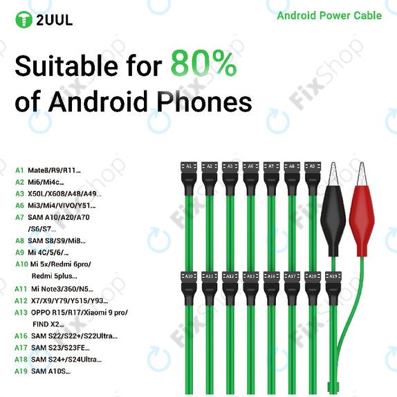 Kabel zasilający serwisowy Android, 16-w-1, 2UUL PW04