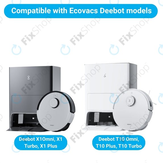 Zestaw części zamiennych do Ecovacs X1 Omni, T10 (2x Główna szczotka, 4x Filtr, 4x Szczotka boczna)