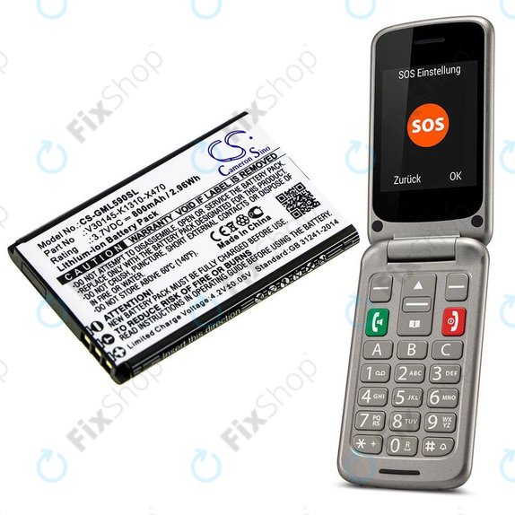 Bateria do Saiet Lumina, Ready, Single, Brondi Amico Favoloso, Gigaset GI390, 590, 800mAh, Li-Ion, 3.7V, V30145-K1310-X470, HQ
