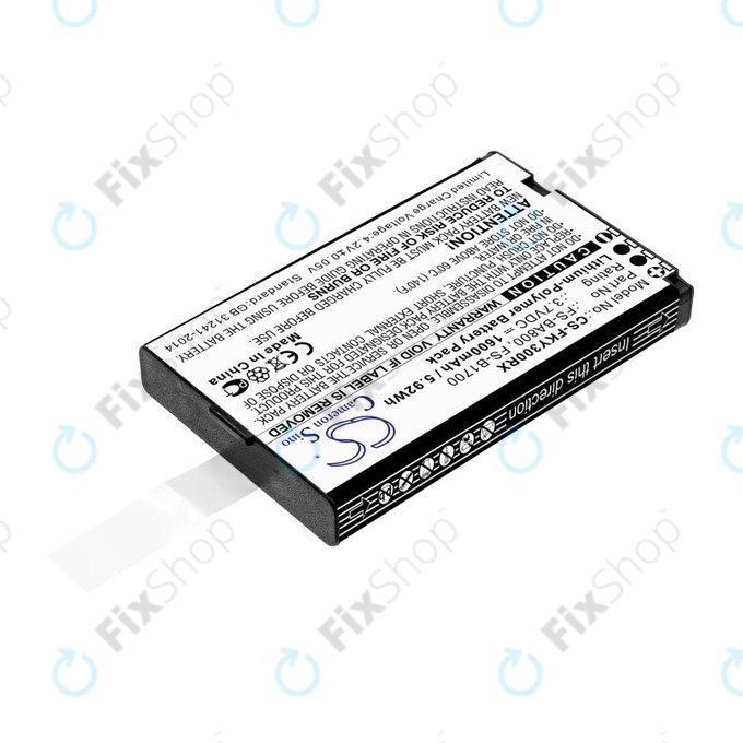 Bateria do Flysky FA605, FS-GT2B, FS-I10, 1600mAh, Li-Pol, 3.7V, FS-BA800, HQ
