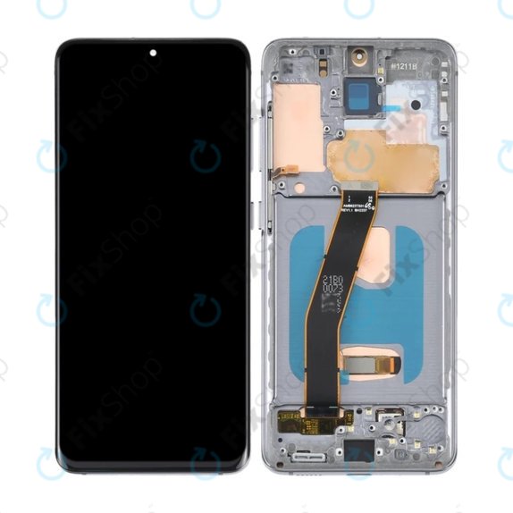 Wyświetlacz OLED do Samsung S20 G980F, Ekran dotykowy z ramką, Cosmic Grey