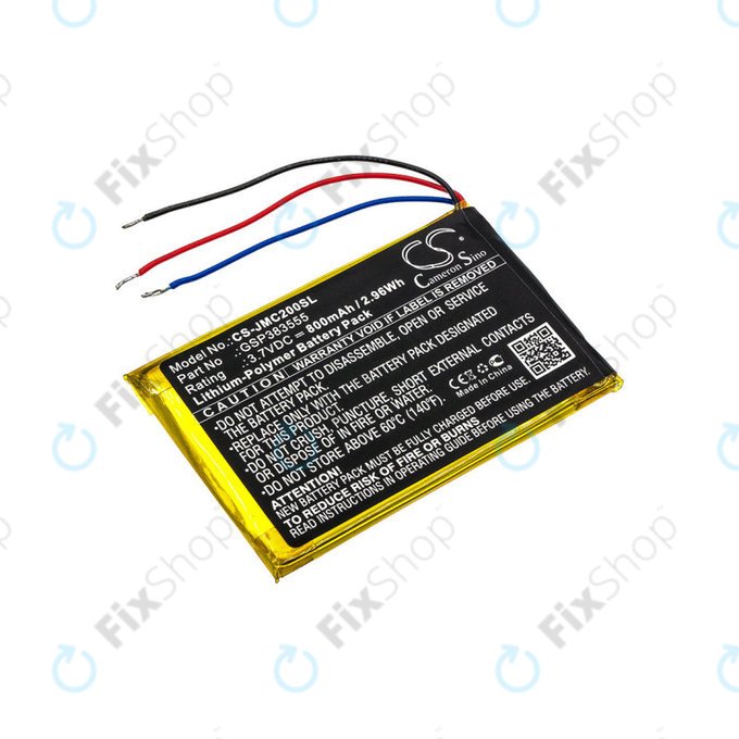 Bateria do JBL Clip 2, 800mAh, Li-Pol, 3.7V, GSP383555, HQ