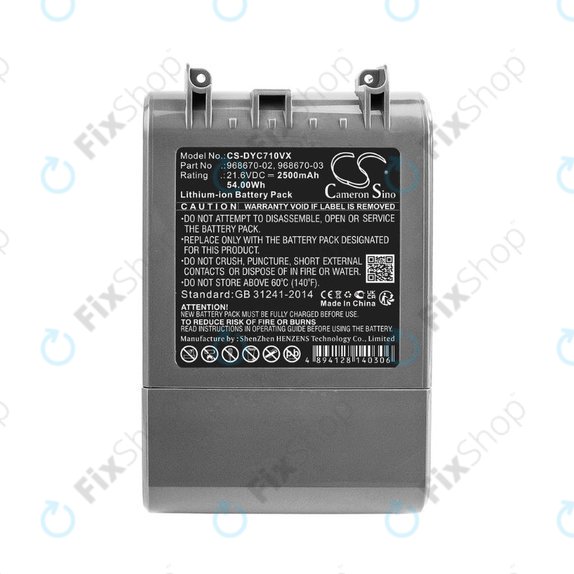 Bateria do Dyson V7, 968670-02, 968670-03, Li-Ion, 21,6V 2500mAh, HQ