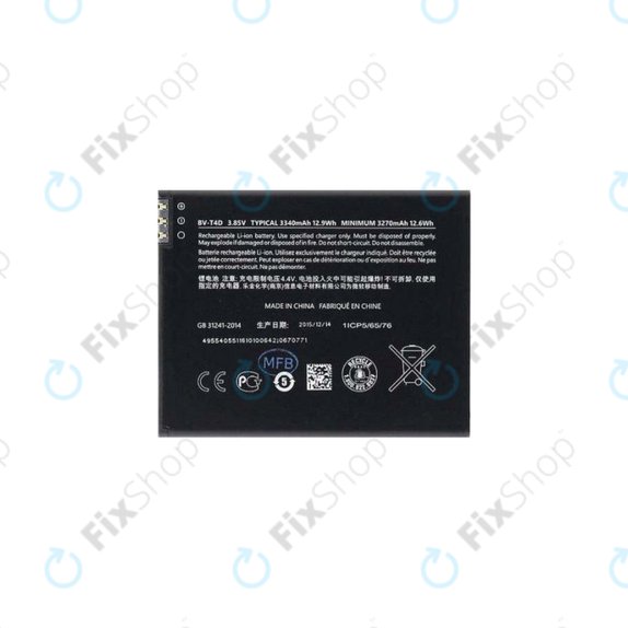 Bateria do Microsoft Lumia 950 XL, BV-T4D, 3340mAh