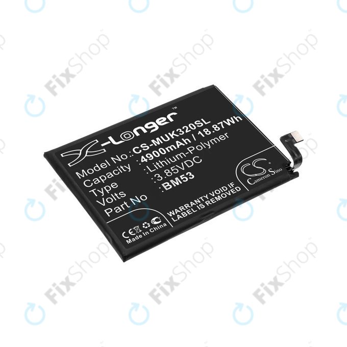 Bateria dla Xiaomi Mi 10T 5G M2007J3SY, 4900mAh, Li-Pol, 3.85 V, BM53, HQ