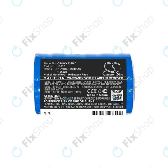 Bateria do Servox Digital XI Speech, Servox Speech, 230mAh, Ni-MH, 7.2V, 19632, HQ