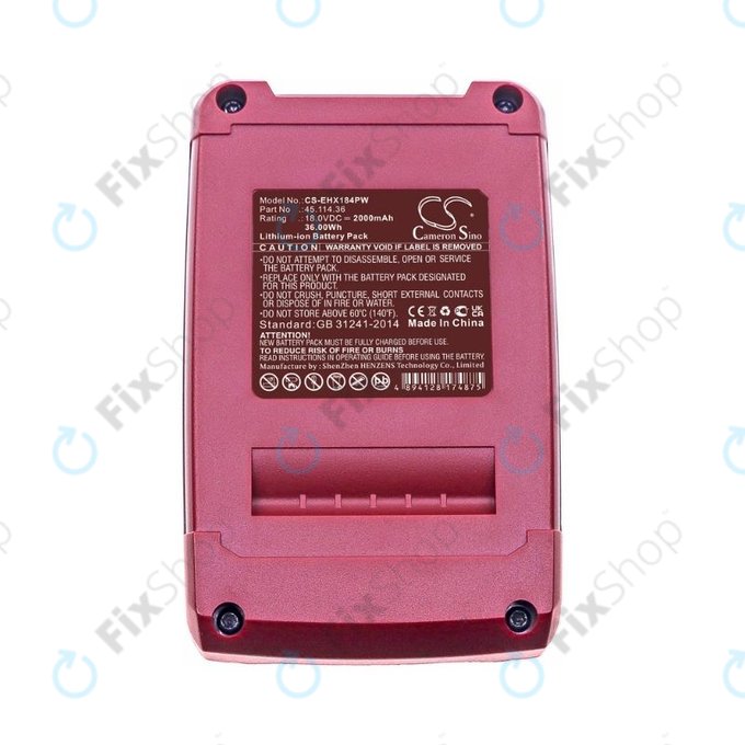 Bateria do Einhell 18V, 45.114.36, Li-Ion, 18.0V, 2000mAh, HQ