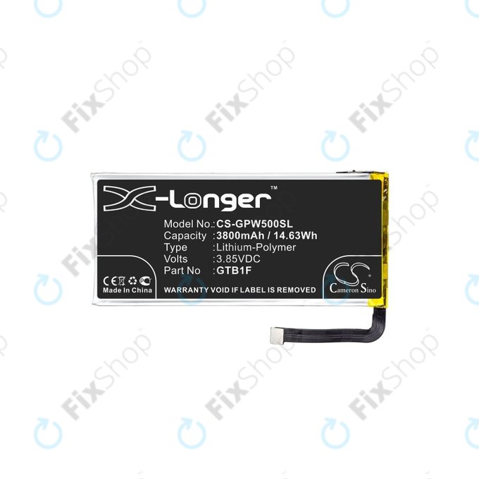 Bateria dla Google Pixel 5, 3800mAh, Li-Pol, 3.85 V, GTB1F, HQ
