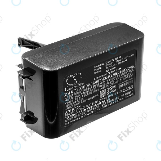 Bateria do Dyson V8, 215681, PM8-US-HFB1497A, Li-Ion, 21,6V 5000mAh, HQ