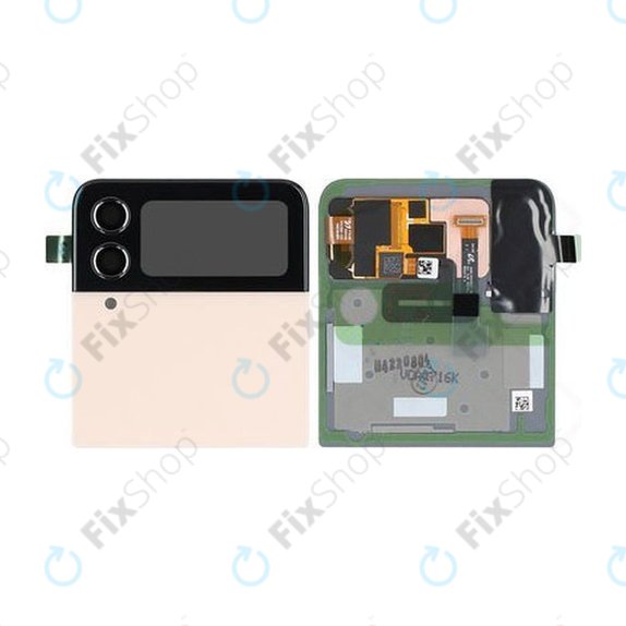 Wyświetlacz (External) do Samsung Z Flip 4 F721B, Ekran dotykowy z ramką, GH97-27947C, Pink Gold, Genuine Service Pack