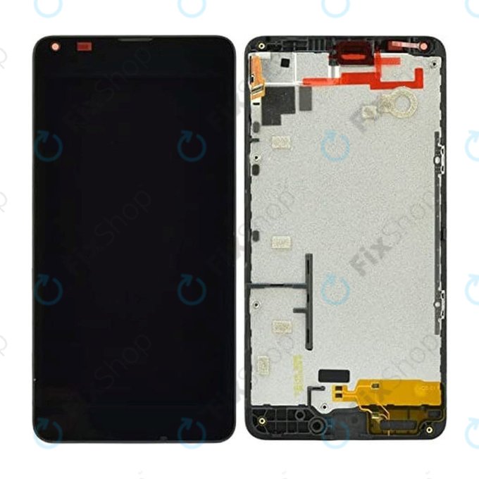 Wyświetlacz do Microsoft Lumia 640, Ekran dotykowy z ramką, Czarny, Black, TFT