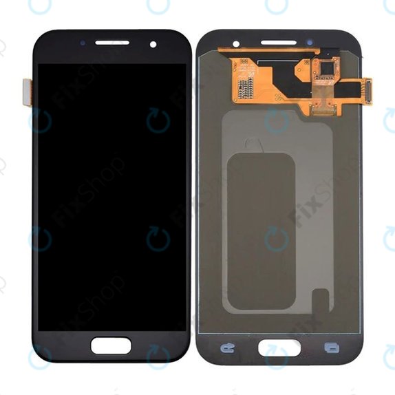 Wyświetlacz OLED do Samsung A3 A320F (2017), Ekran dotykowy bez ramki, Czarny, Black