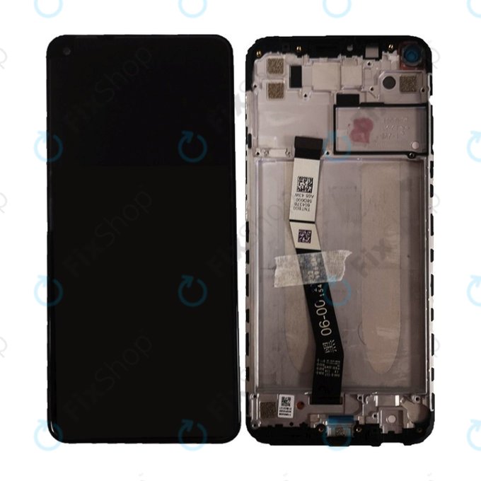 Wyświetlacz do Xiaomi Redmi Note 9, Ekran dotykowy z ramką, 560003J15S00, 560009J15S00, Midnight Grey, Genuine Service Pack