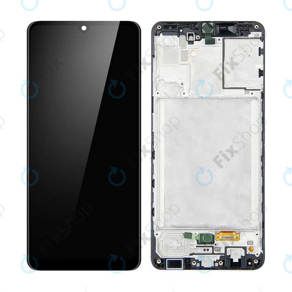 Wyświetlacz do Samsung A31 A315F, Ekran dotykowy z ramką, Prism Crush Black, TFT
