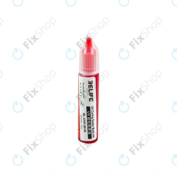 Maska lutownicza utwardzana UV, 10ml, Czerwony, Red, Relife RL-UVH901R