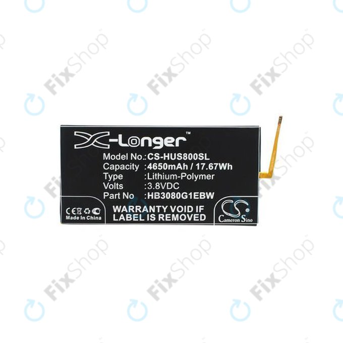 Bateria do Huawei EE Eagle, MediaPad T1 8.0", T1 10", HB3080G1EBW, HB3080G1EBC, 4650mAh, HQ