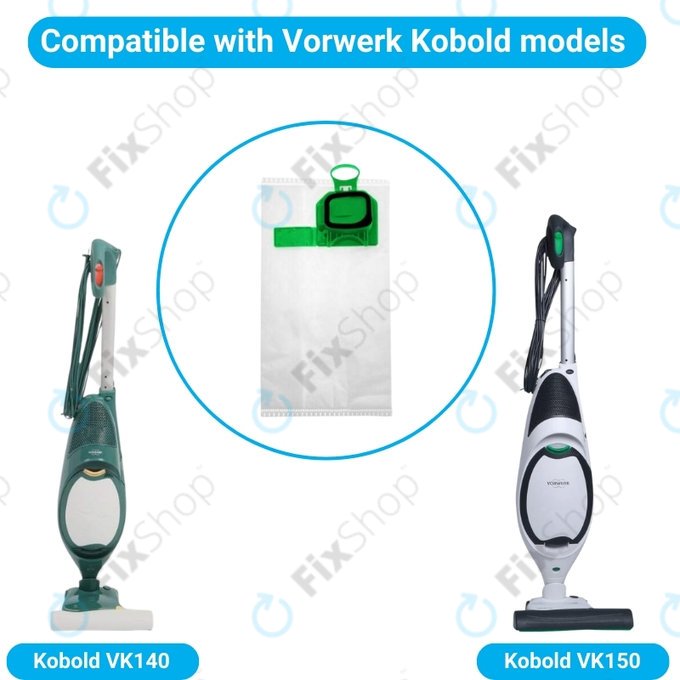 Worek na kurz FP140, 2 szt. do Vorwerk Kobold VK140, VK150