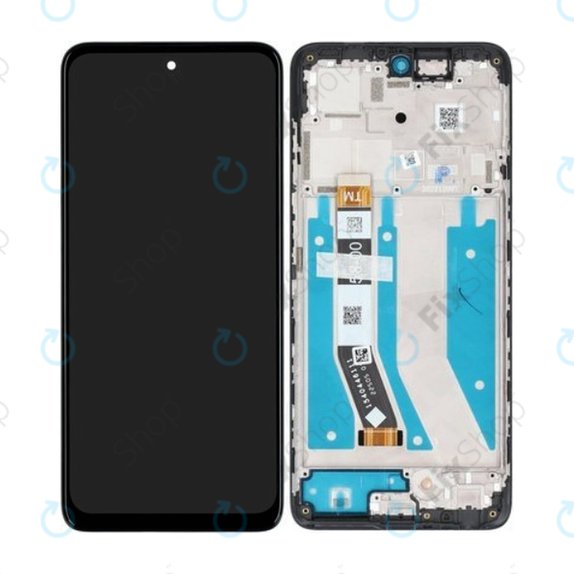Wyświetlacz do Motorola Moto G73, Ekran dotykowy z ramką, 5D68C22272, Czarny, Black, Genuine Service Pack