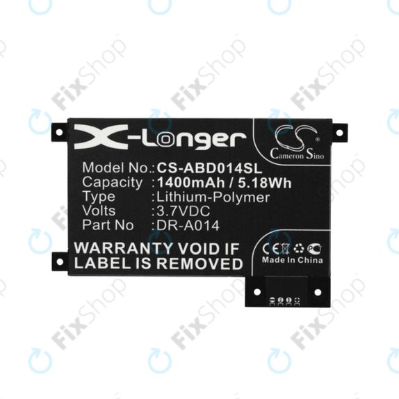 Bateria do Amazon Kindle Touch, Touch 4th, DR-A014, 170-1056-00, 1400mAh, HQ