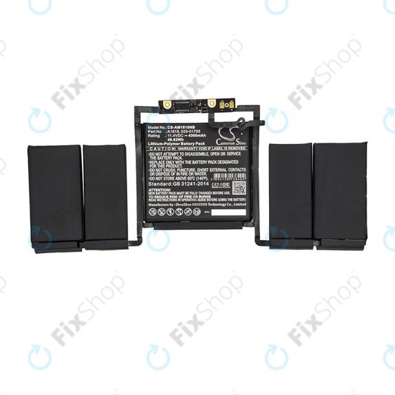 Bateria do MacBook Pro 13" A1706 (Early 2016 - Late 2017), 4300mAh, HQ