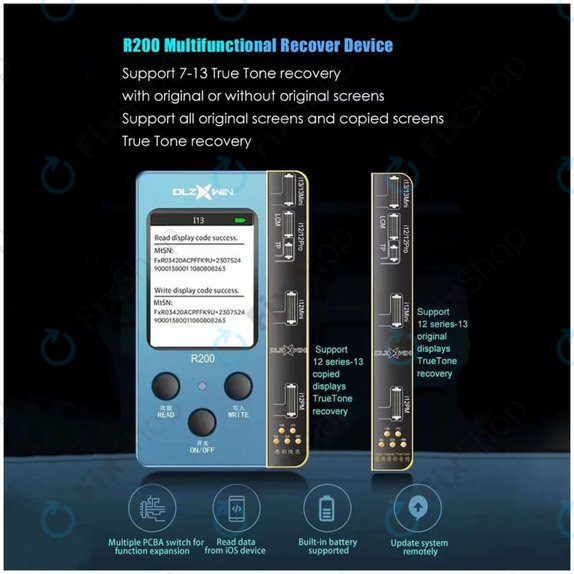 Programator przywracania True Tone, iPhone 8–13 Series, DLZ WIN DL R200