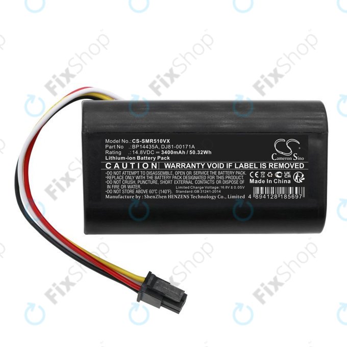 Bateria do Samsung PowerBot-E, Eureka i5, Midea i5, i9, 3400mAh, Li-Ion, 14.8V, BP14435A, HQ