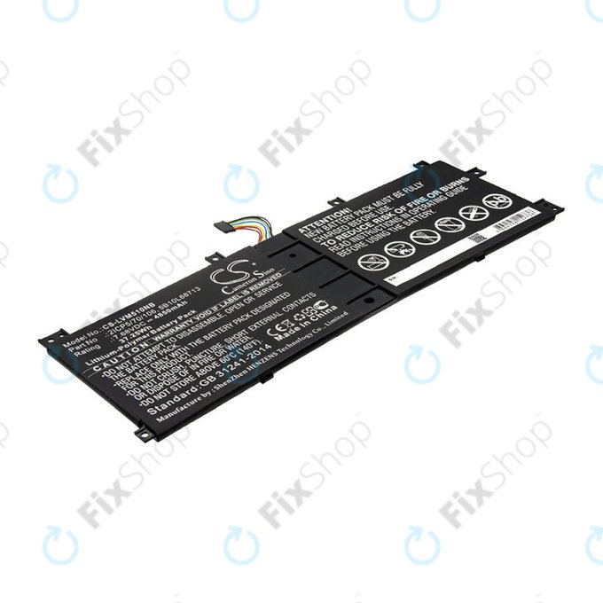 Bateria do Lenovo IdeaPad Miix 510, Miix520, Miix 5 Pro, 4850mAh, Li-Pol, 7.68V, 2ICP5/70/106, HQ