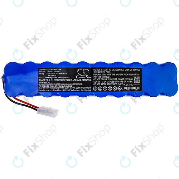 Bateria do Rowenta Air Force Extreme RH-seria, RD-ROW24VA, Ni-MH, 24,0V 2000mAh, HQ