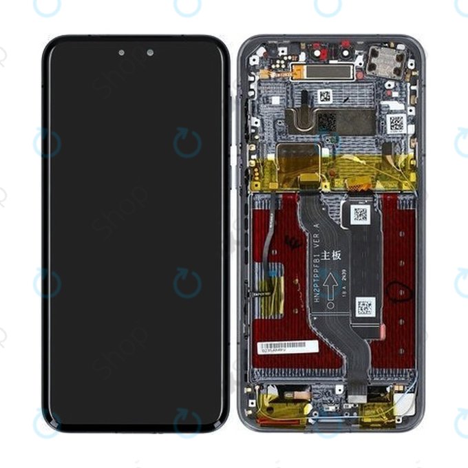 Wyświetlacz do Honor Magic7 Pro, Ekran dotykowy z ramką, Czarny, Black, 0235AMRV, Genuine Service Pack