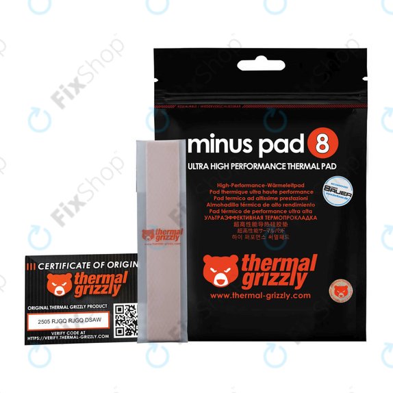 Pad termoprzewodzący 120x20x1,5mm, Thermal Grizzly Minus Pad 8, 1szt.