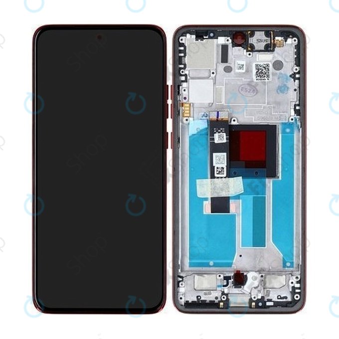 Wyświetlacz do Motorola Edge 50 Neo, Ekran dotykowy z ramką, Poinciana, 5D68C28684, Genuine Service Pack