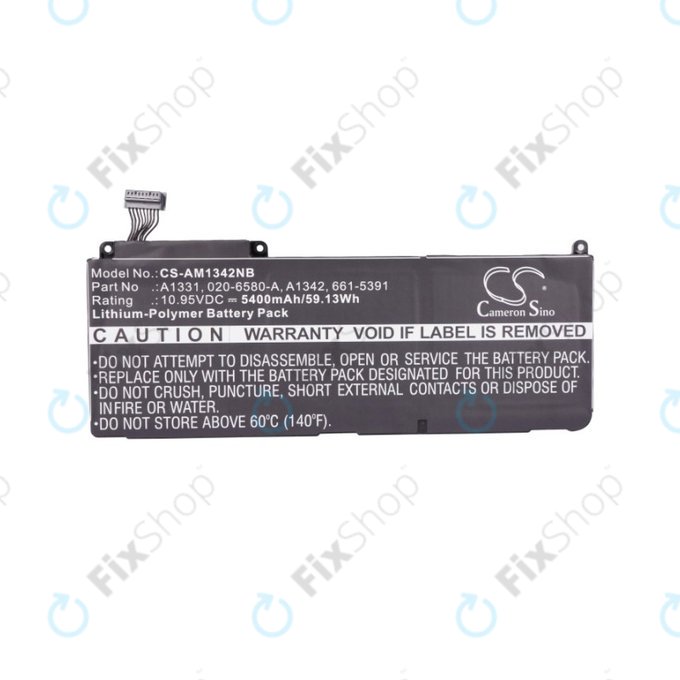 Bateria do MacBook 13" A1342 (Late 2009 - Mid 2010), 5400mAh, HQ