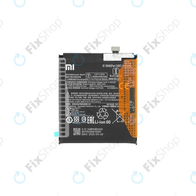 Bateria do Xiaomi Mi 10 Lite M2002J9G, BM4R 4160mAh, 460200001C5Z, Genuine Service Pack